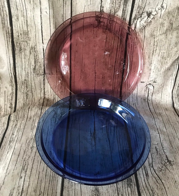 Pyrex Cranberry Pie Plate or Blue Pyrex Pie Plate 9 Inch Pie Etsy