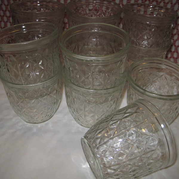 Ball Quilted Crystal Jelly Jars,ETS of 4, (3 styles to choose from)