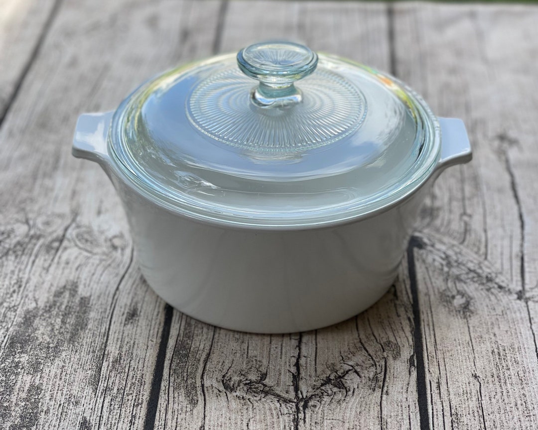 Corning Ware Buffet Server, Covered Casserole, B 1 3/4, Just White Etsy