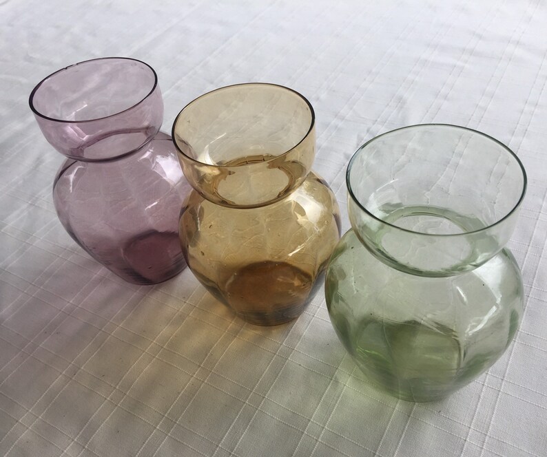 Trio Of Bulb Forcing Vases Bud Vases Etsy