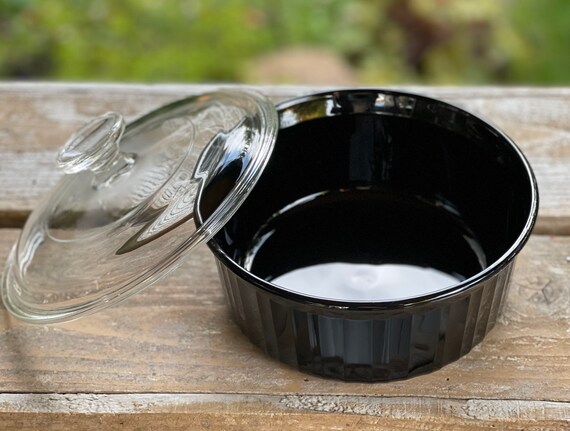 Black Corning Ware Round Casserole Dish With Lid F 5 B 1.6 L Etsy UK