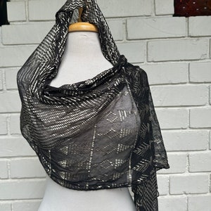 Roaring Twenties Metal Embellished Scarf Shawl