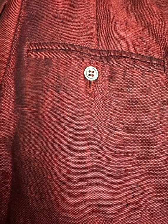 Perry Ellis!! Lightweight Rust Linen Suit - image 8