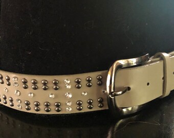 Glam Rhinestone Leather Belt-NEW!