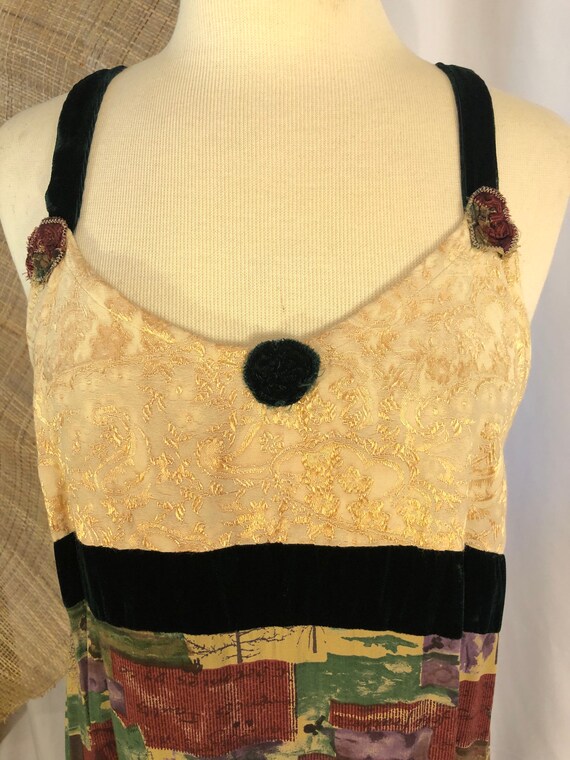 New Moon Patchwork Slip Dress