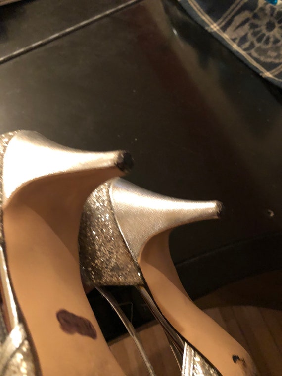 Thom McAn Knockout 60s Silver Glam Pumps - image 8
