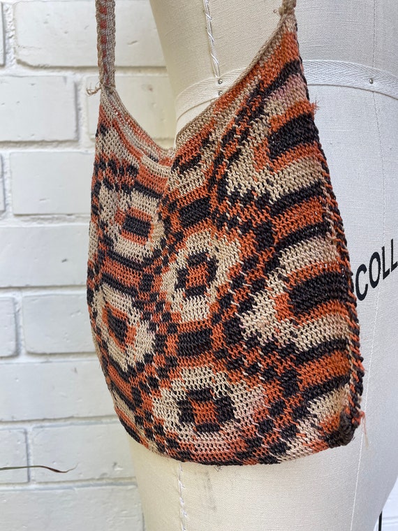 Vintage Hand Woven Ikat Design Bag