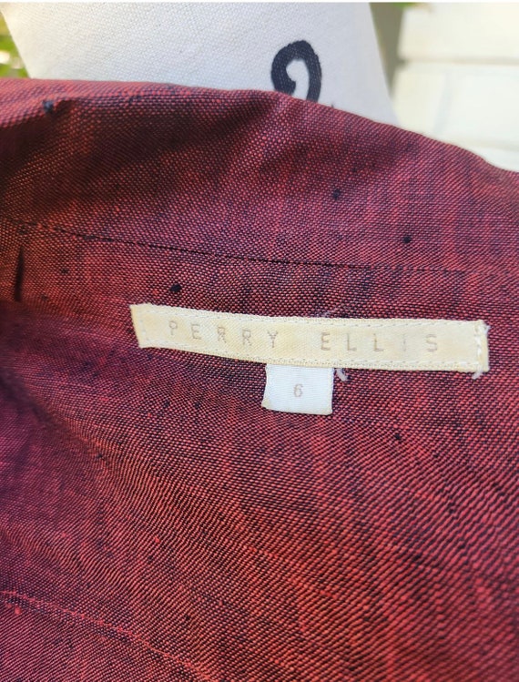 Perry Ellis!! Lightweight Rust Linen Suit - image 7