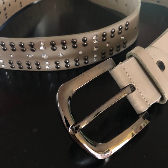 Glam Rhinestone Leather Belt-NEW!