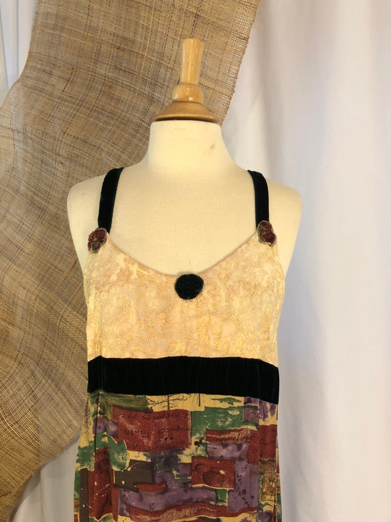 Niche Sequined Patchwork Slip Dress