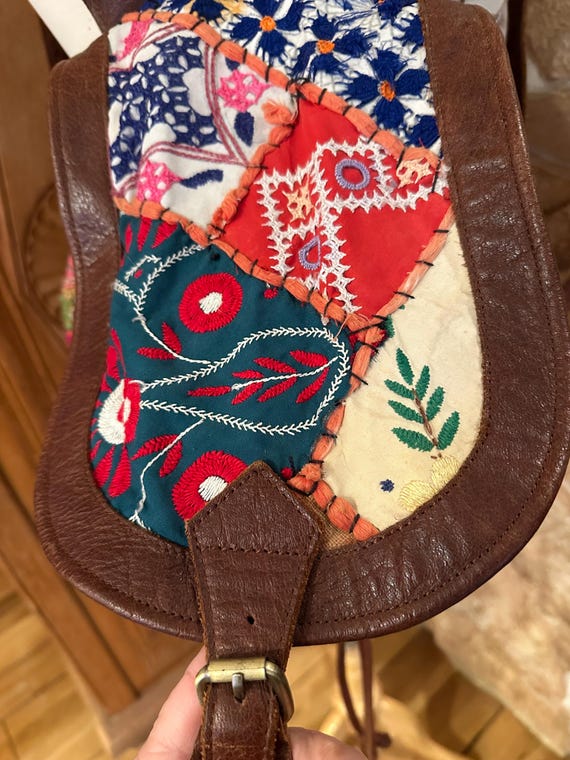 Boho Raj Repurposed Patchwork Quilted Handmade Kn… - image 4