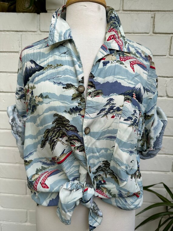 Sonny Leisure Hawaiian Tiki Aloha Camp Shirt!!