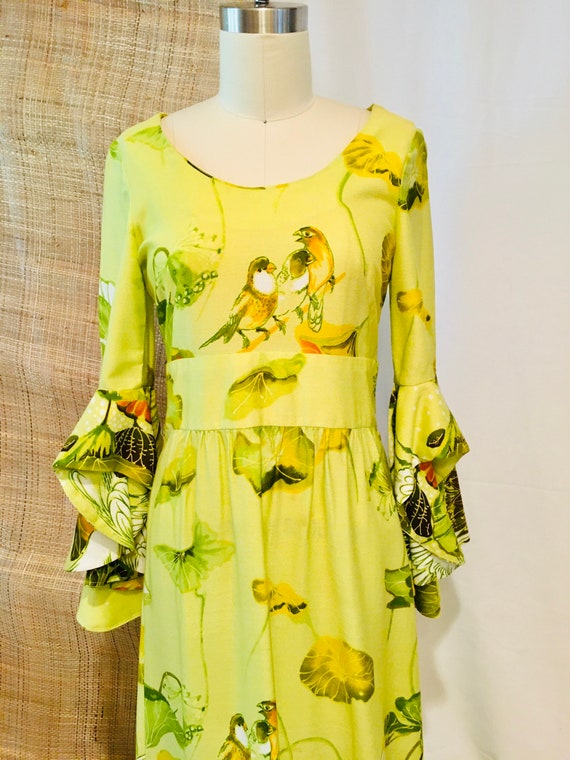 Vintage Tiki Goddess Maxi Dress