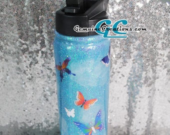 Mermaid Stainless Steel Tumbler, Glitter Ocean Tumbler, Girl Mermaid Cup, Personalized Mermaid Bottle