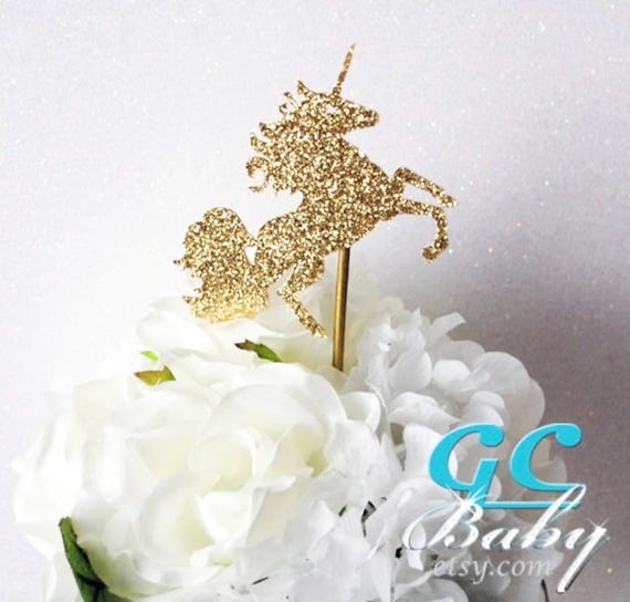 Unicorn Cupcake Toppers & Centerpiece Picks in Any Color combination Paper Glitter, Holographic, Metallic