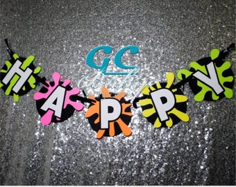 Glow Party Birthday Banner: Custom Neon Party Decorations