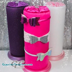 CUSTOM Sparkle Headband & Hair Clip Holder - 14 Colors of Glitter Satin - Hair Accessory Organizer and Display for Girls Room