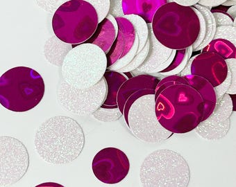 Custom Polka Dot Confetti: Glitter, Metallic, Holographic Paper - 200 ct