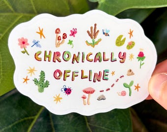 Chronically Offline Nature Sticker