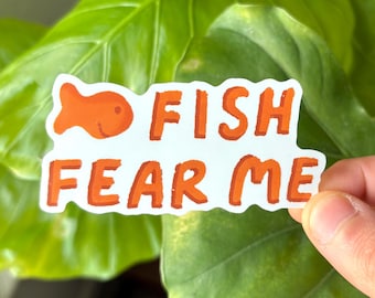 Fish Fear Me Goldfish Funny Sticker