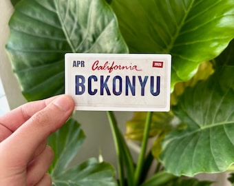 Back on You License Plate DJO Sticker