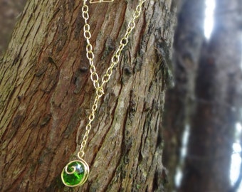 Kokiri's Emerald Necklace with Triforce