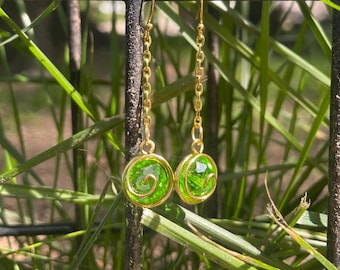 Kokiri Emerald Hanging Earrings
