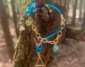 Spiritual Stone Wise Ear Bend in Blue