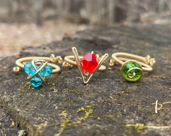 Spiritual Stone Three Ring Set