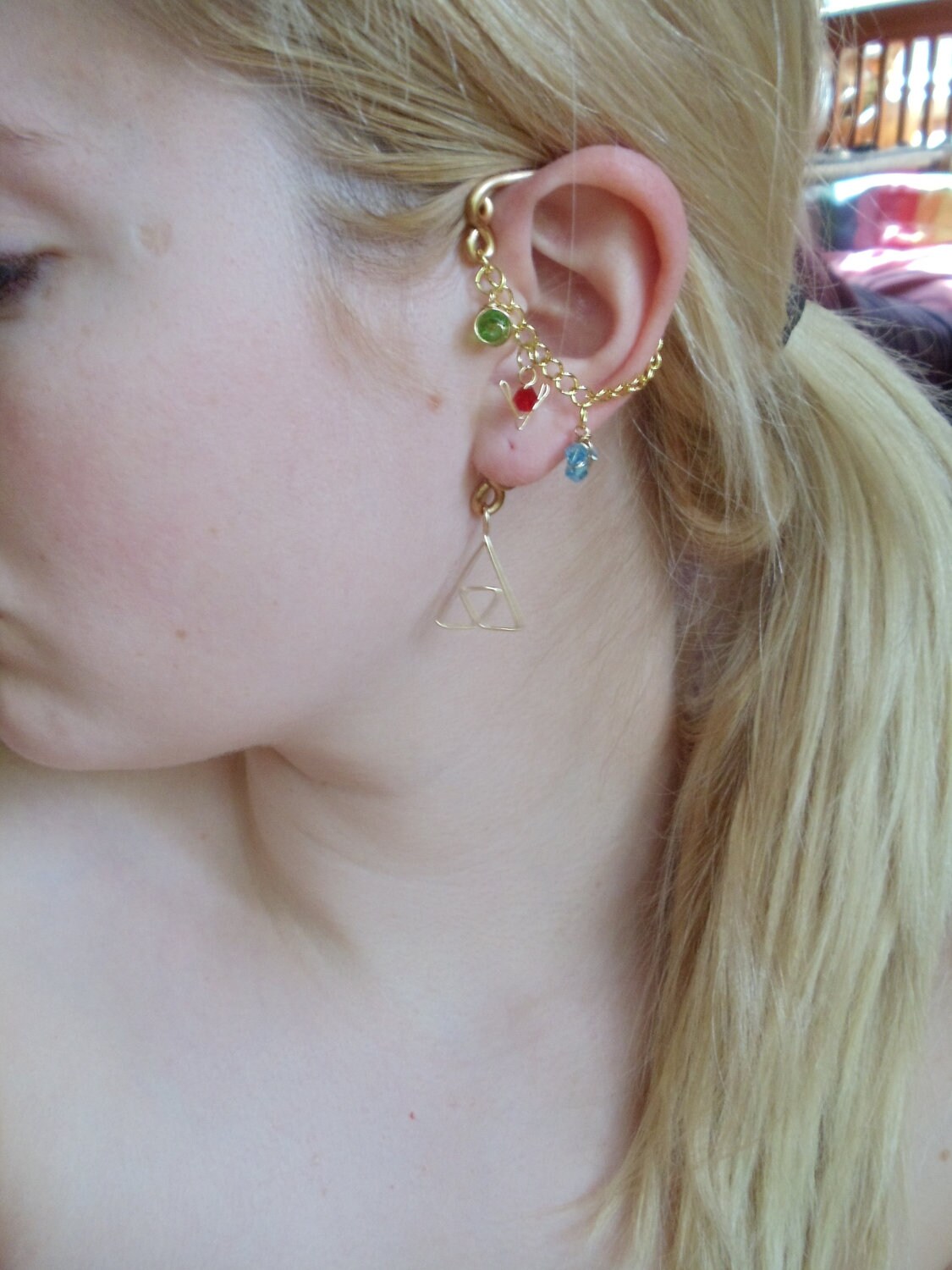 L.O.Z.® Wise Ear Bend with Hanging Spiritual Stones and Etsy