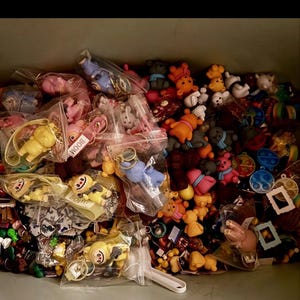 Huge Mixed Miniatures & Trinkets Grab Bag | Random Craft Lot | Dollhouse, Resin, Junk Journal, Fairy Garden Supplies