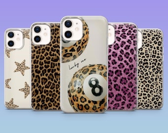Cheetah Phone Case Leopard Aesthetic Cover for iPhone 17Pro, 16, 15, 14, 13, 12, Samsung S25, S24, S23Fe, S22, A16, A26, A56, Pixel 10