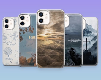 Custodia per telefono cristiana Dio Gesù Cover per iPhone 17Pro, 16, 15, 14, 13, 12, Samsung S25, S24, S23Fe, S22, A16, A26, A56, Pixel 10