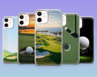 Custodia per telefono da golf Sport Golf Club Cover per iPhone 17Pro, 16, 15, 14, 13, 12, Samsung S25, S24, S23Fe, S22, A16, A26, A56, Pixel 10
