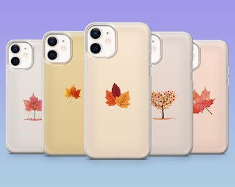 Fall Phone Case Autumn Leaf Cover for iPhone 17Pro, 16, 15, 14, 13, 12, Samsung S25, S24, S23Fe, S22, A16, A26, A56, Pixel 10