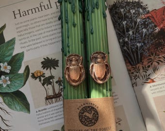 Juego de velas rituales verdes - Velas de soja Forest Magic Altar para meditación y brujería