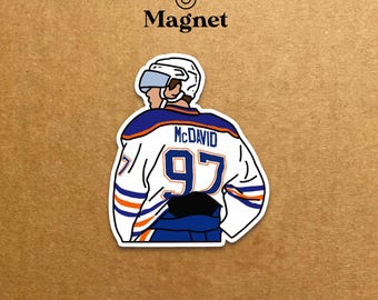 Connor McDavid Magnet Edmonton Hockey Die Cut Fridge Magnet