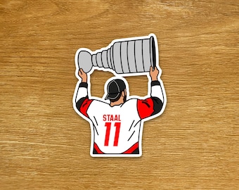 Jordan Stall Stanley Cup Carolina Hockey Die Cut Sports Laptop and Water Bottle Stickers