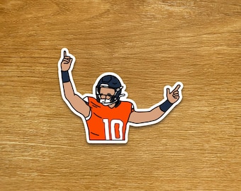 Bo Nix Stickers Denver Football Sticker Die Cut Sports Stickers Laptop and Water Bottle Stickers