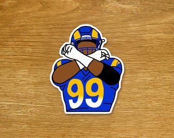 Naklejki Aarona Donalda, naklejka z motywem piłki nożnej Los Angeles, wycinana naklejka sportowa