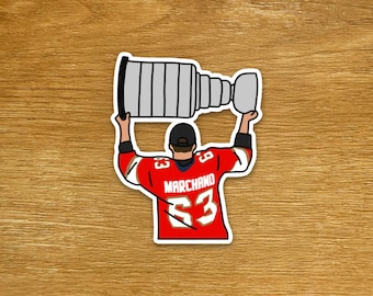 Brad Marchand Stanley Cup Stickers Florida Hockey Sticker Die Cut Sports Sticker Laptop and Water Bottle Stickers