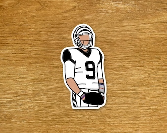 Joe Burrow Stickers Cincinnati voetbalsticker gestanste sportstickers laptop- en waterflesstickers