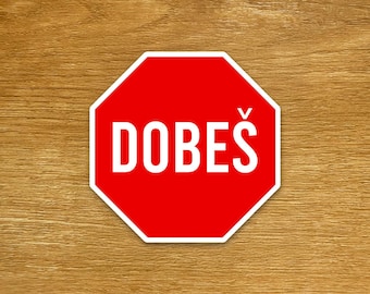 Jakub Dobes Stop Sign Montreal Hockey Sports Die Cut Laptop and Water Bottle Sticker