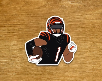 Ja'marr Chase-stickers Cincinnati-voetbalsticker gestanste sportstickers laptop- en waterflesstickers