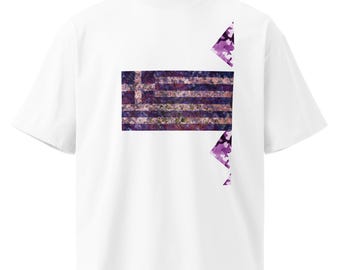 Unisex organic oversized high neck t-shirt