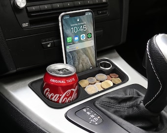 Portavasos Consola Compatible BMW E90 E91 E92 E93 | Bandeja Monedero Telefono | Reemplaza OEM 51167118064 | Mejora Interior | PETG Asa