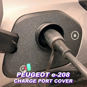 Charge Port Cover Compatible Peugeot e-208 | Snow Rain Protector | Type Two Connector Shield | EV Electric Auto Accessories