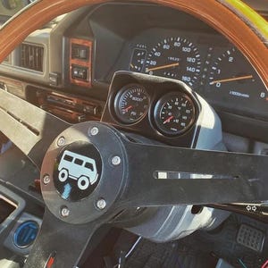 Lenksäulen-Instrumentenhalterung kompatibel mit Mitsubishi Delica L300 | 52-mm-Doppelinstrumentenhalterung | JDM-Van-Innenausstattung | PETG-Griff