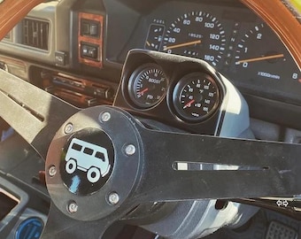 Soporte Relojes Columna Direccion Compatible Mitsubishi Delica L300 | Gauge Pod Doble 52mm | Mejora Interior Van JDM | PETG Asa