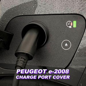 Charge Port Cover Compatible Peugeot e-2008 | Snow Ice Protector | Type Two Connector Shield | EV Electric Auto Accessories